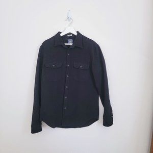 J.Crew Slim heavyweight chamois black workshirt